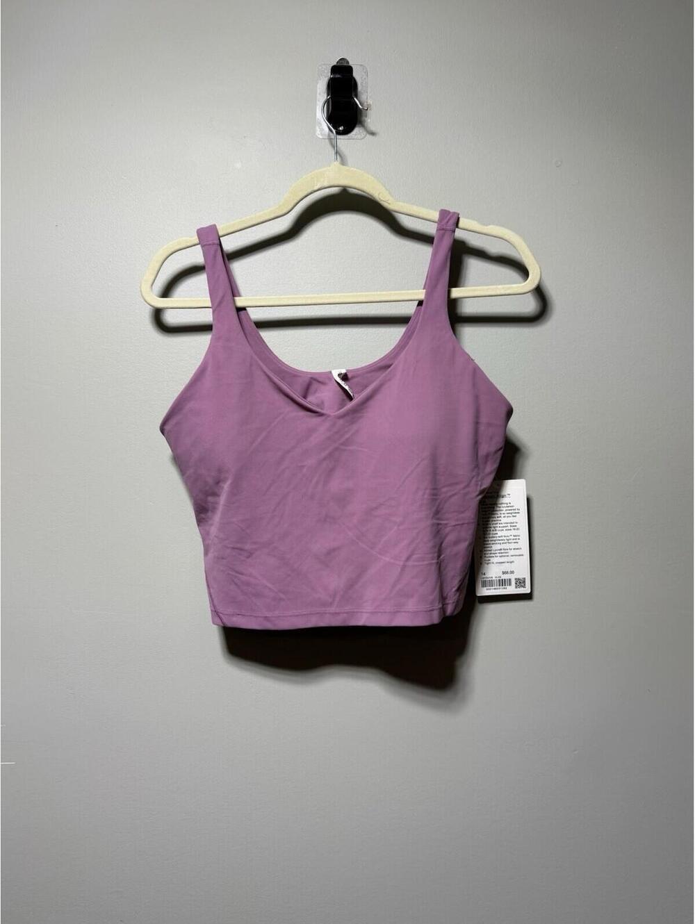 Lululemon Align Tank Top 14 Purple Velvet Dust Nulu Yoga Cropped NWT Athleisure
